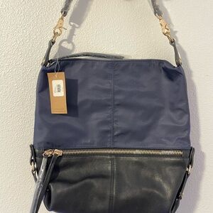 NWT Clarks Black and Navy Shoulder Messenger Bag